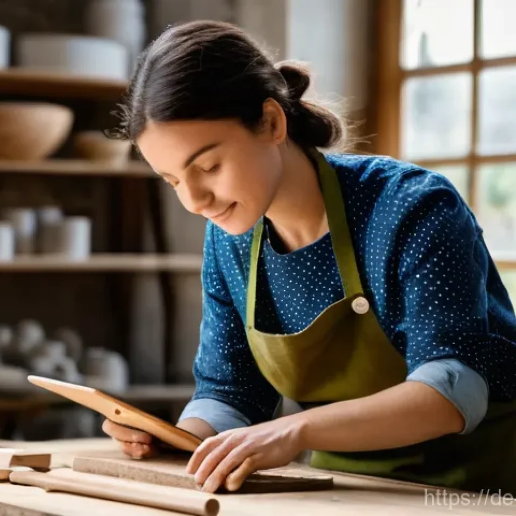 소비자 심리에 따른 브랜드 이미지 구축 전략 - **Authentic Craftsmanship and Sustainable Practices**
A bright, naturally lit artisan workshop i...