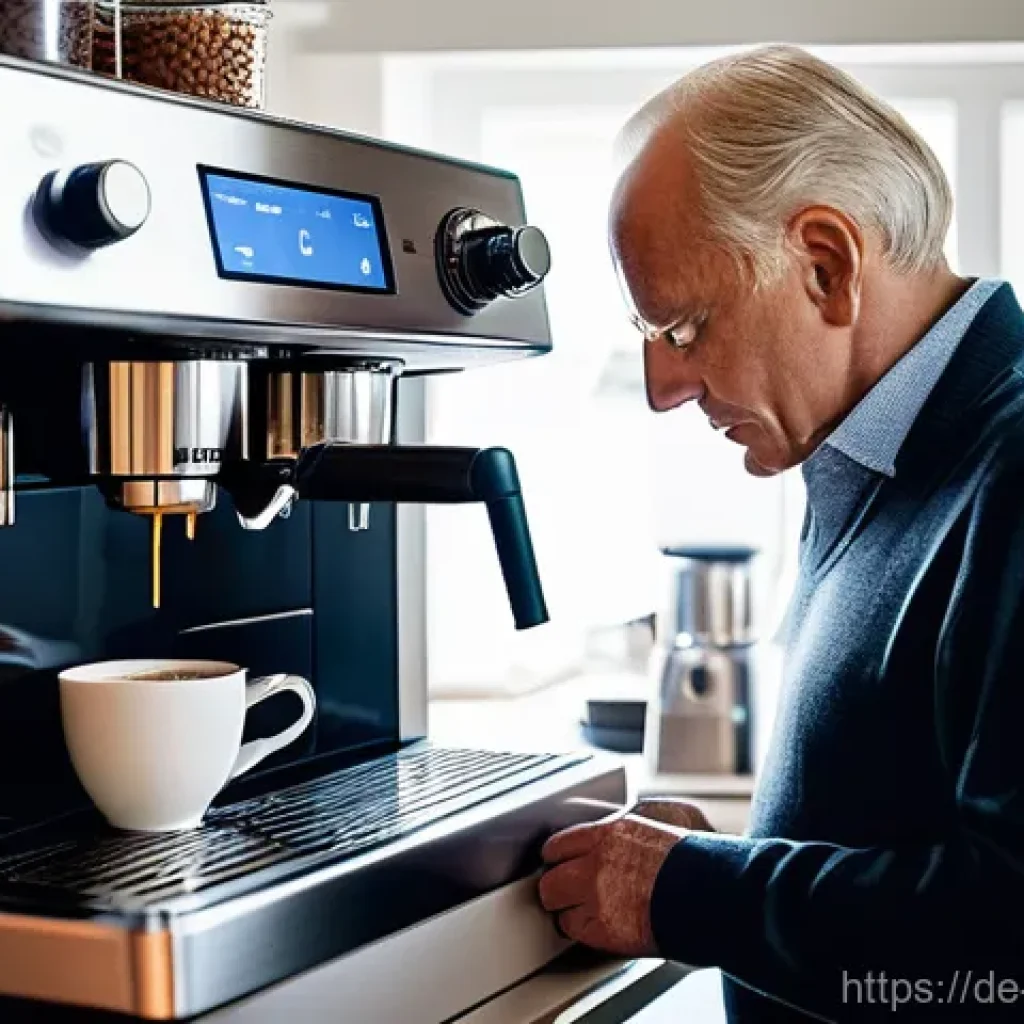 소비자 심리의 문화적 차이 이해하기 - An older German man, impeccably dressed in smart casual attire, meticulously examining a high-end, r...