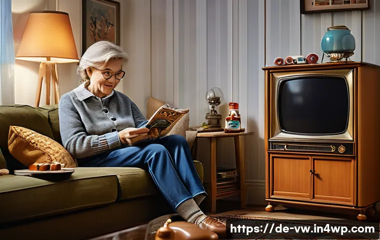 소비자 심리 분석을 위한 심리학적 접근법 - A cozy, warmly lit living room scene depicting a middle-aged German person thoughtfully watching a n...
