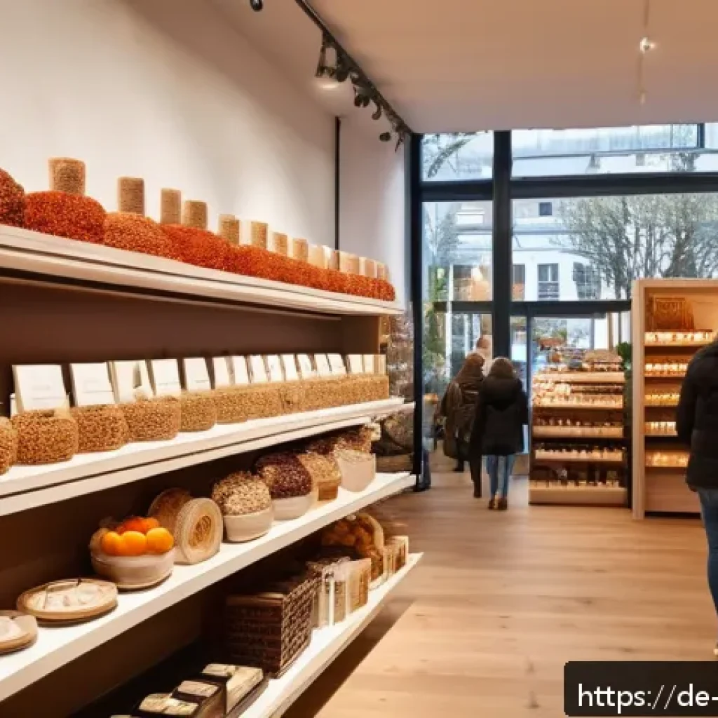 소비자 심리와 구매 충동의 상관관계 - A cozy, warmly lit retail store interior in Germany during autumn, featuring soft ambient music and ...